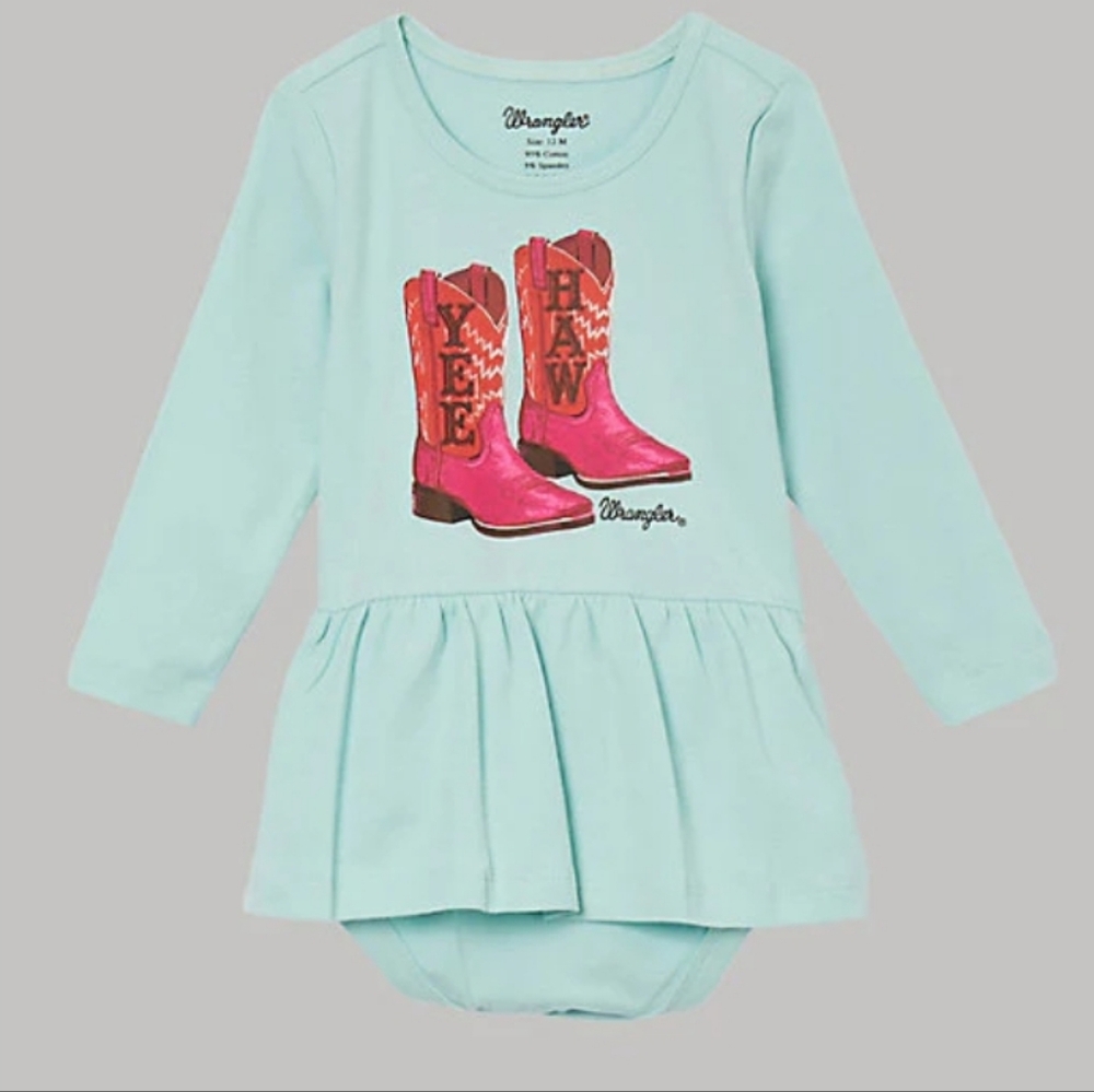 Infant Baby Girls 0-3month Western Yee Haw Onesie
